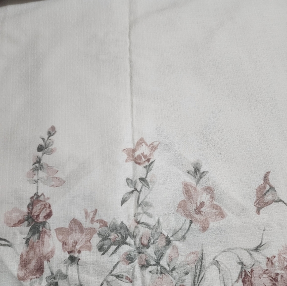 Arcadia Rod Pocket Set of 2 Floral Curtain Panel - Picture 9 of 9